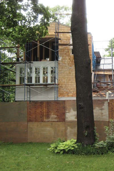 Construction on the family's house in the Bronx has already begun with a second-story addition overlooking the lush yard.